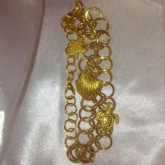 Gold Sea Chainmail Bracelet - Picture 2 of 4